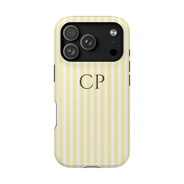 Cream Stripe Monogram  Personalized