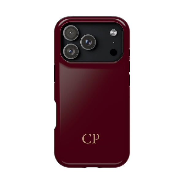 Burgundy Solid Monogram  Personalized