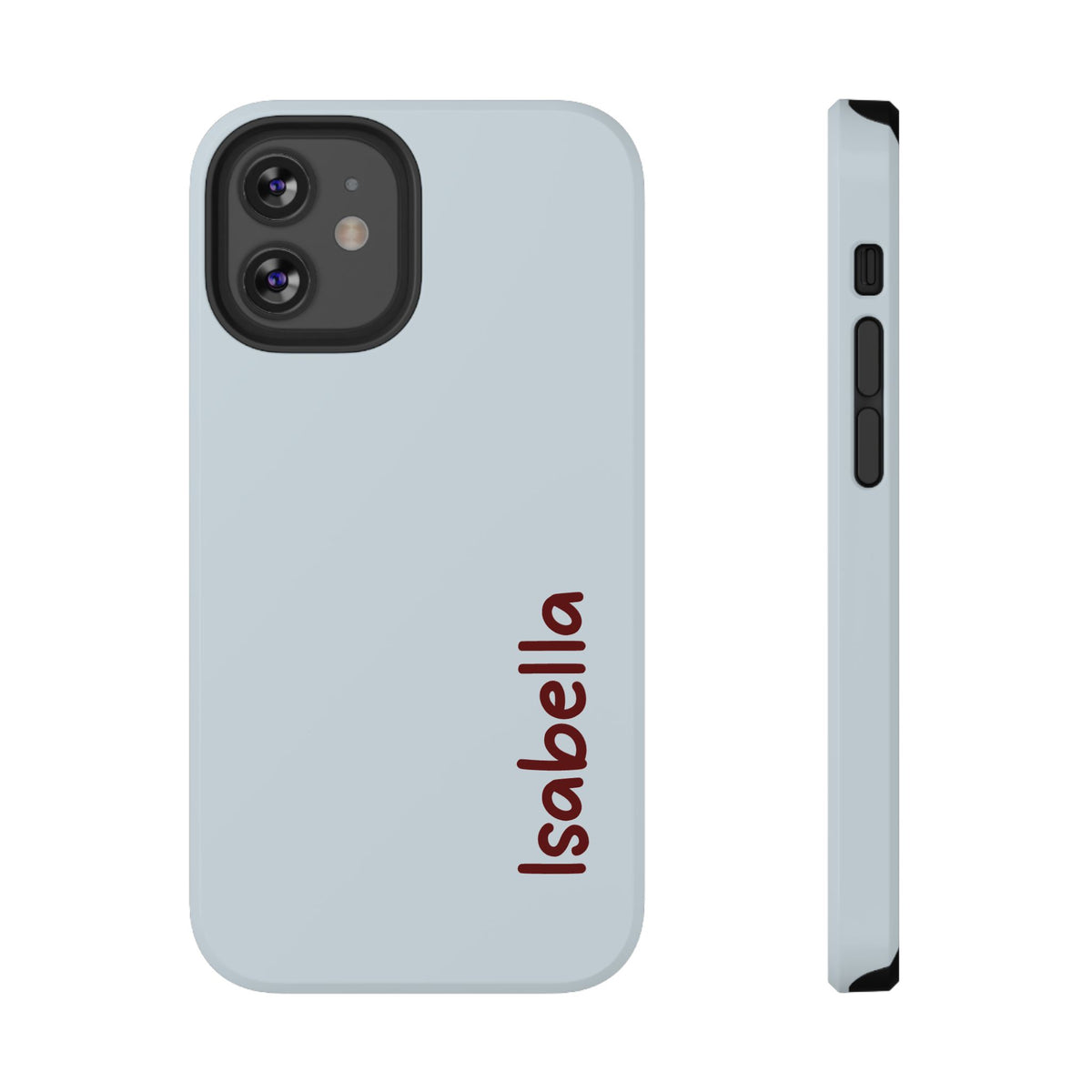 Baby Blue Name personalized protective phone case for iPhone 12 Mini, glossy finish