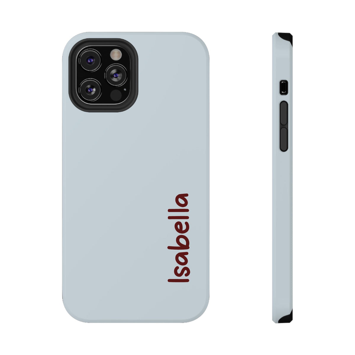 Baby Blue Name personalized protective phone case for iPhone 12 Pro, glossy finish
