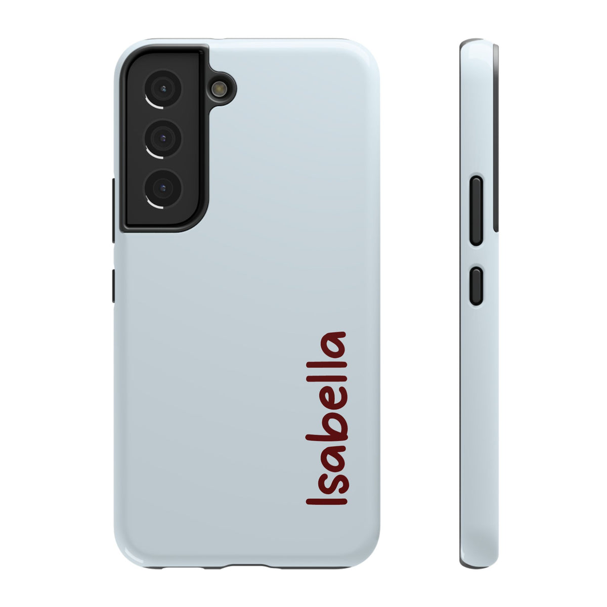 Baby Blue Name personalized protective phone case for Samsung Galaxy S22, glossy finish