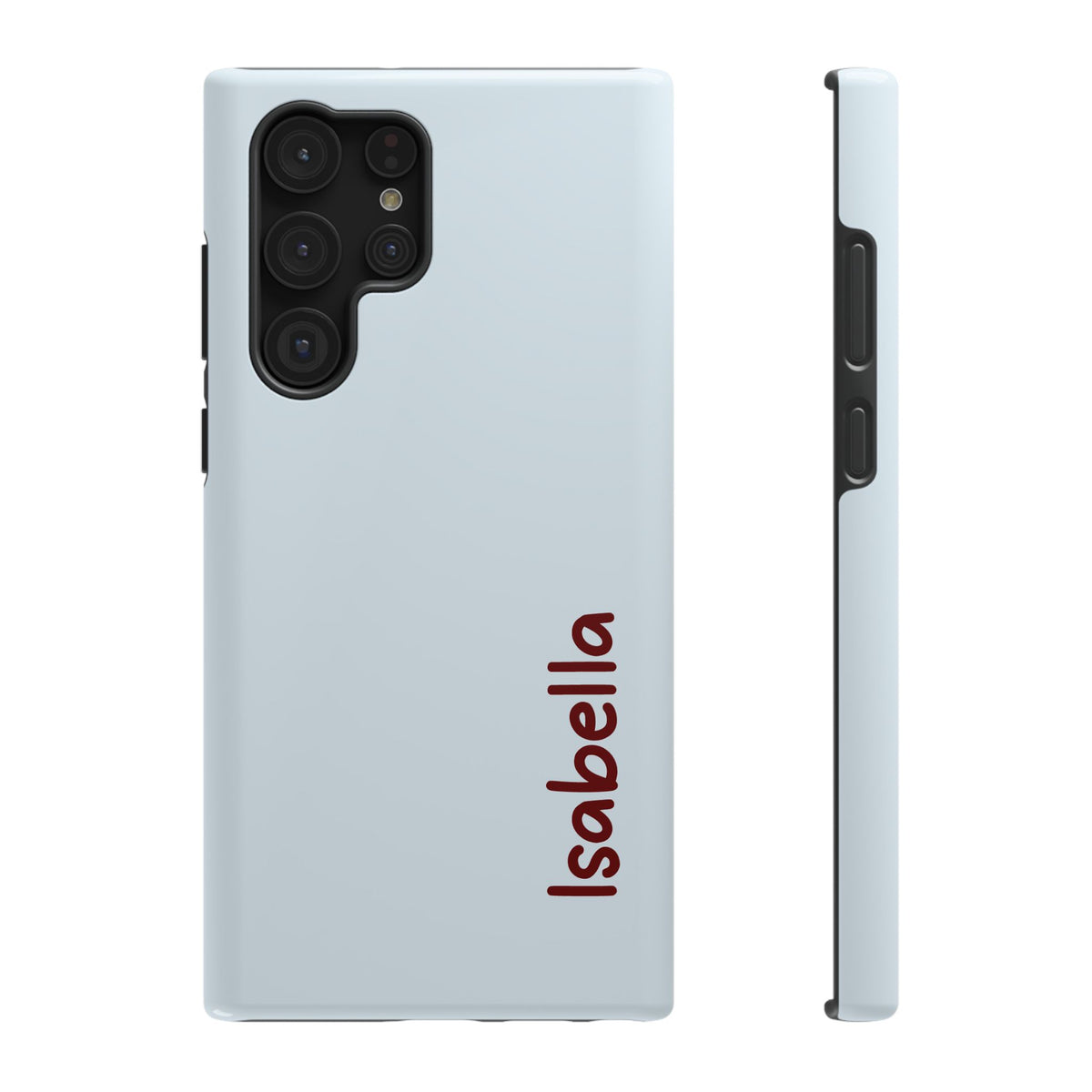 Baby Blue Name personalized protective phone case for Samsung Galaxy S22 Ultra, glossy finish