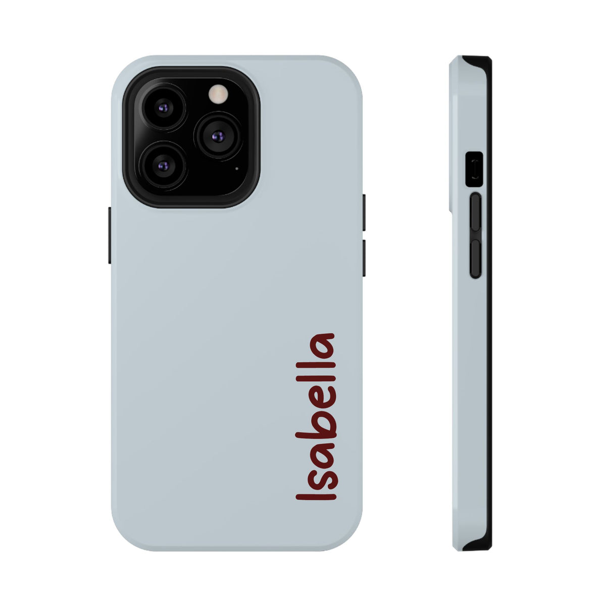 Baby Blue Name personalized protective phone case for iPhone 13 Pro, glossy finish