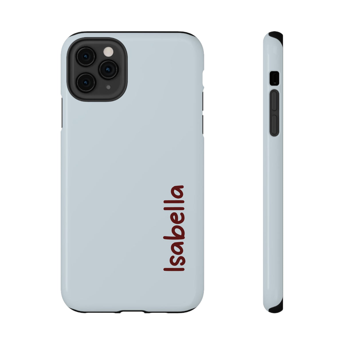 Baby Blue Name personalized protective phone case for iPhone 11 Pro Max, glossy finish