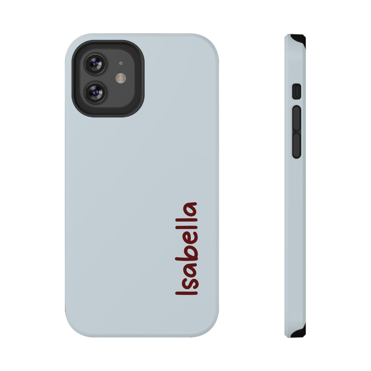 Baby Blue Name personalized protective phone case for iPhone 12, glossy finish