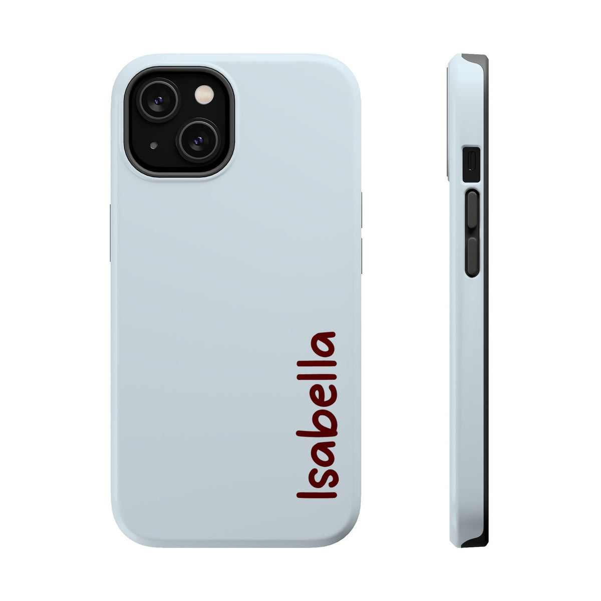 Baby Blue Name personalized MagSafe case for iPhone 14, glossy finish