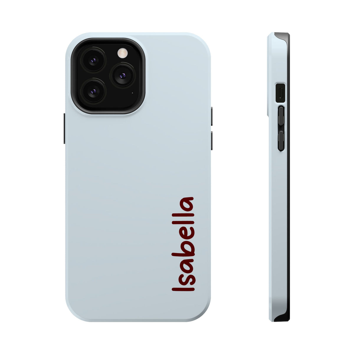 Baby Blue Name personalized MagSafe case for iPhone 13 Pro Max, glossy finish
