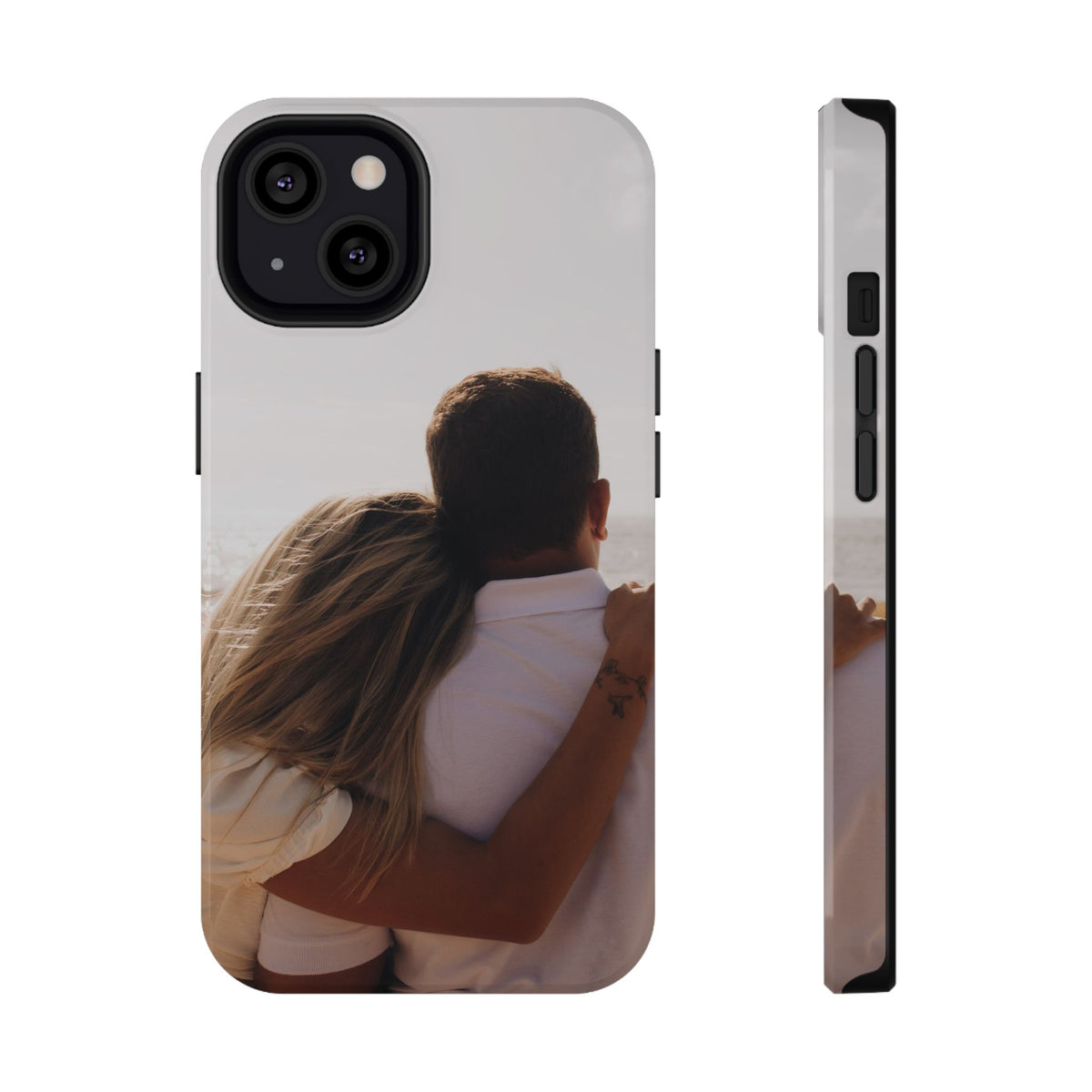 Personalized photo protective phone case for iPhone 13, glossy finish