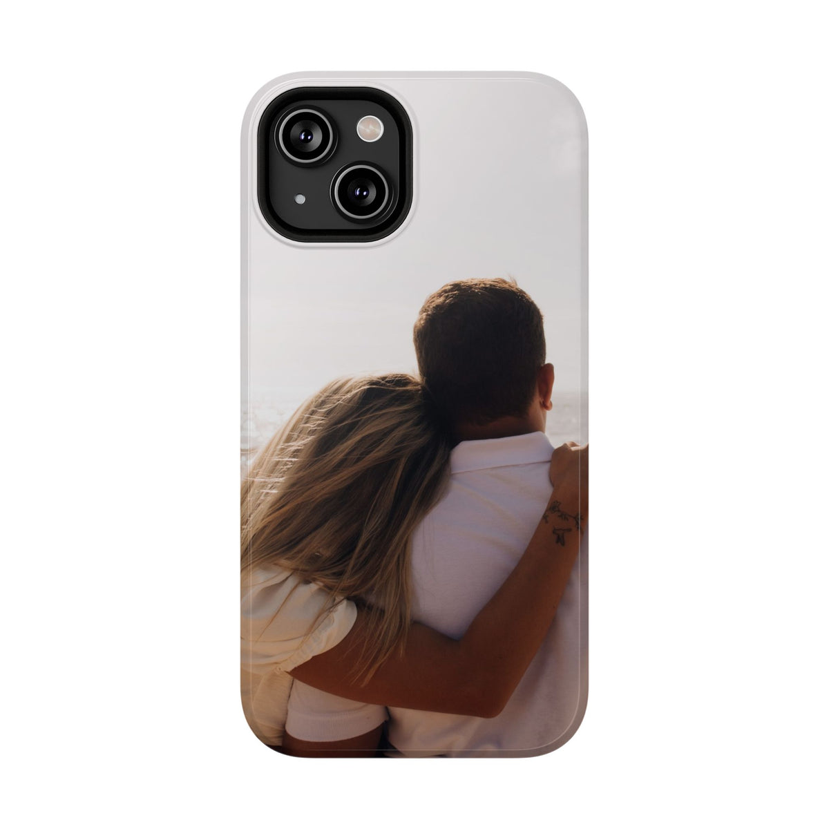 Personalized photo protective phone case for iPhone 14, glossy finish