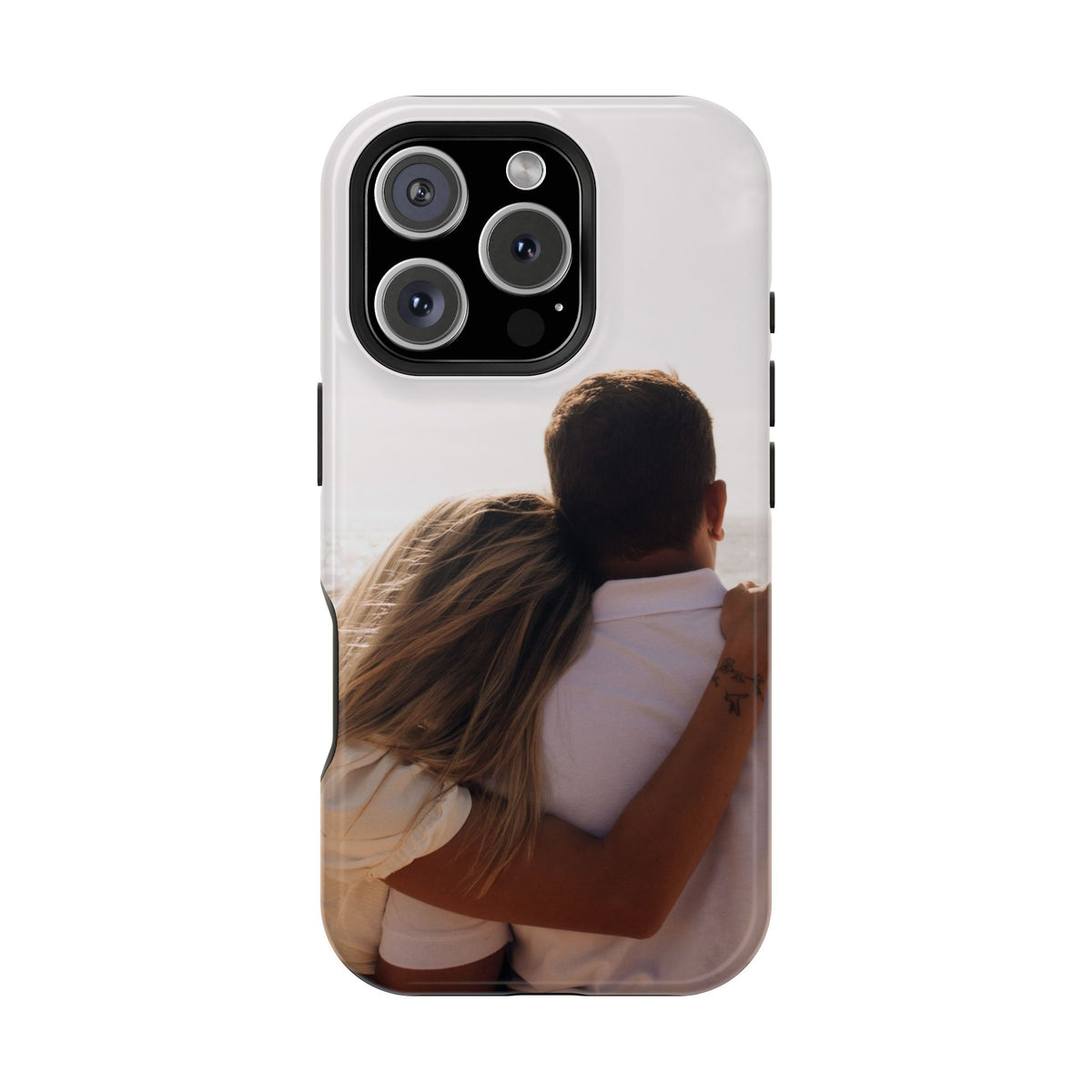 Personalized photo protective phone case for iPhone 16 Pro, glossy finish