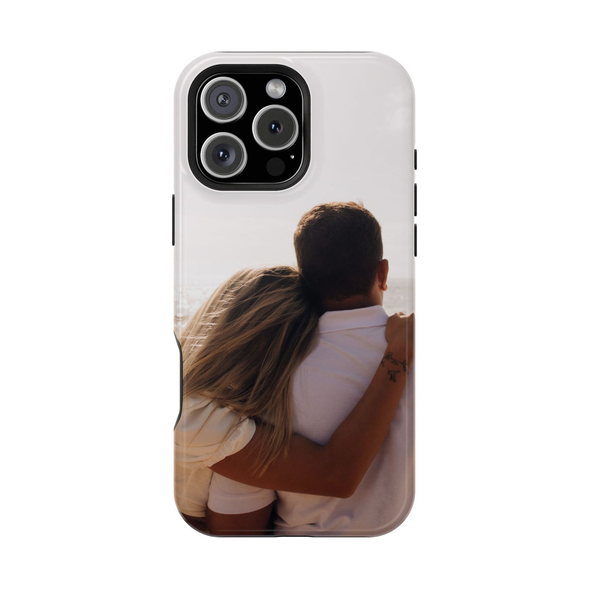 Personalized photo protective phone case for iPhone 16 Pro Max, glossy finish
