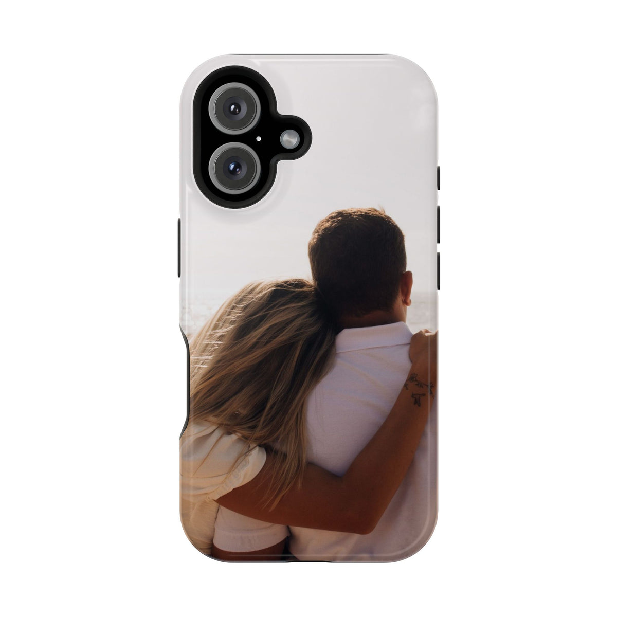 Personalized photo protective phone case for iPhone 16, glossy finish