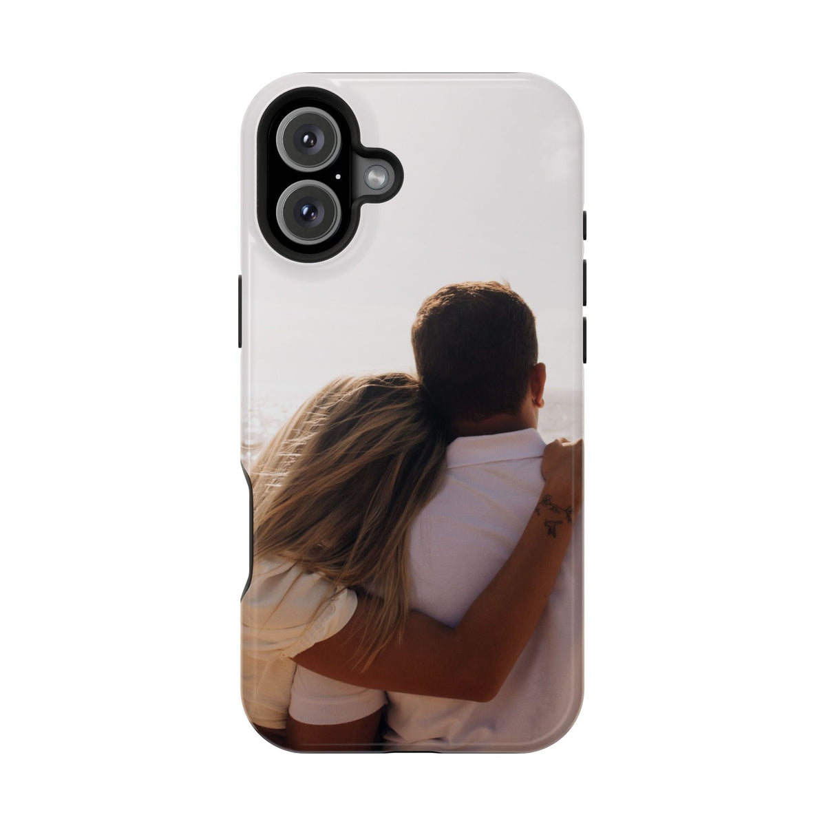 Personalized photo protective phone case for iPhone 16 Plus, glossy finish
