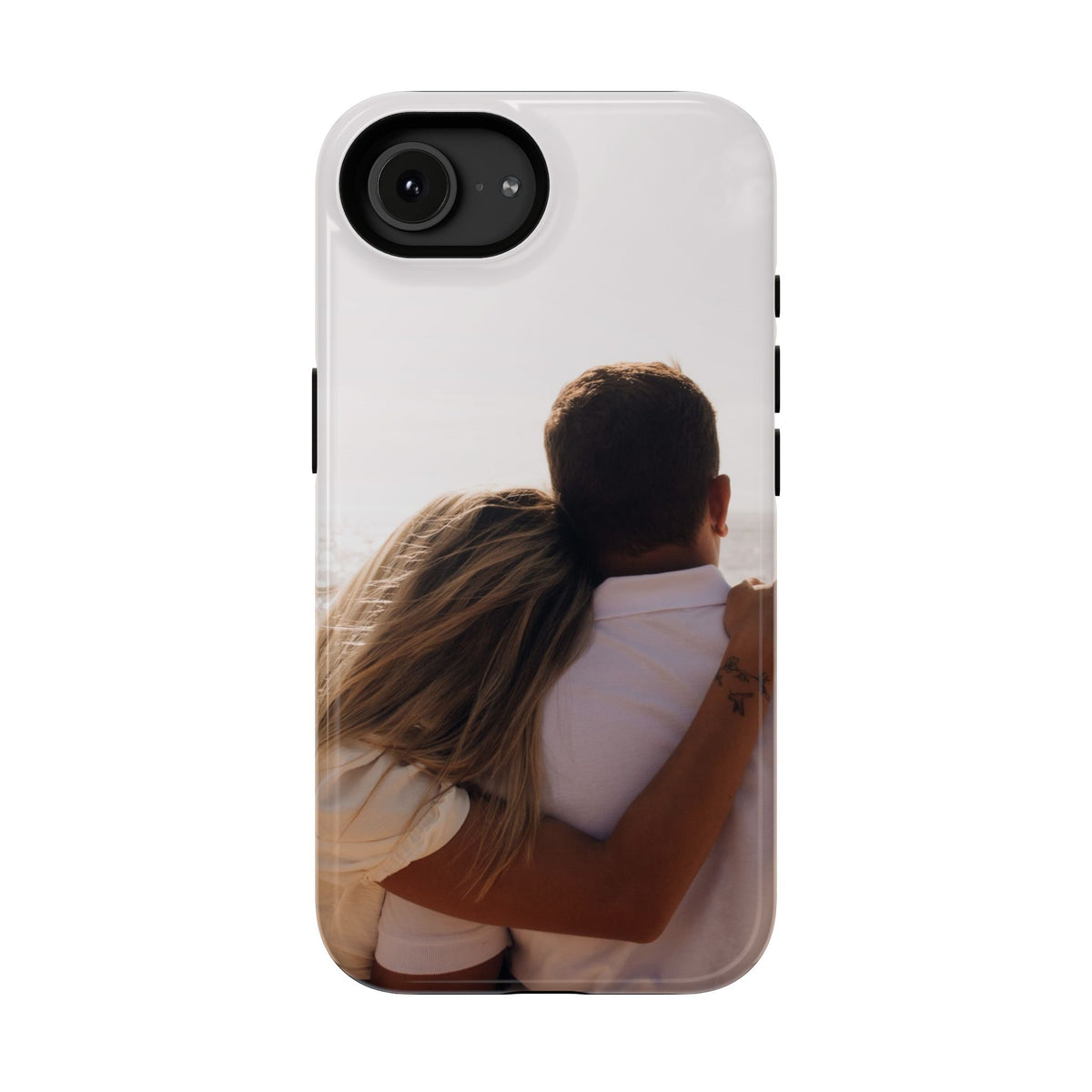 Personalized photo protective phone case for iPhone 16e, glossy finish