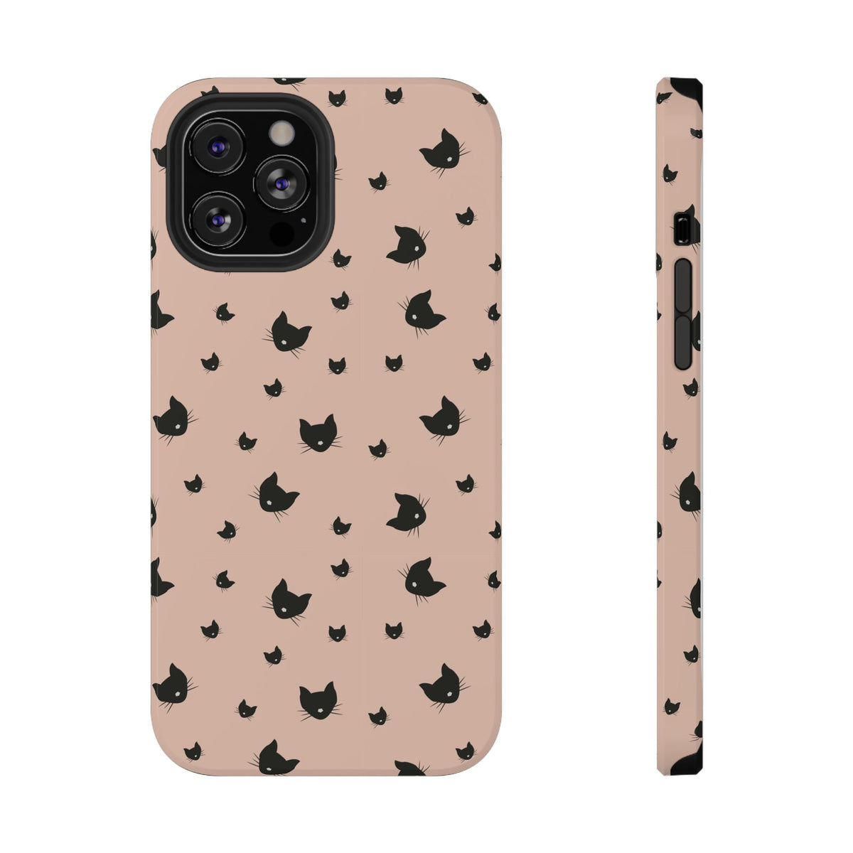 Peach Kitty protective phone case for iPhone 12 Pro Max, glossy finish