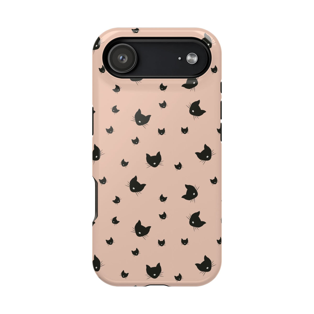 Peach Kitty protective phone case for iPhone 17 Air, glossy finish
