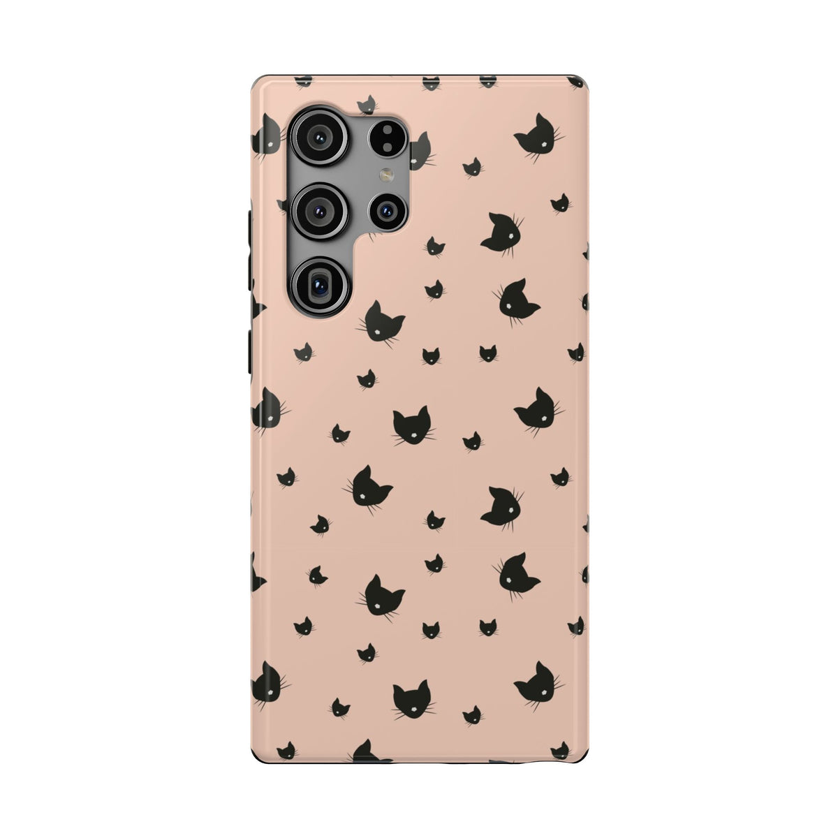 Peach Kitty protective phone case for Samsung Galaxy S23 Ultra, glossy finish