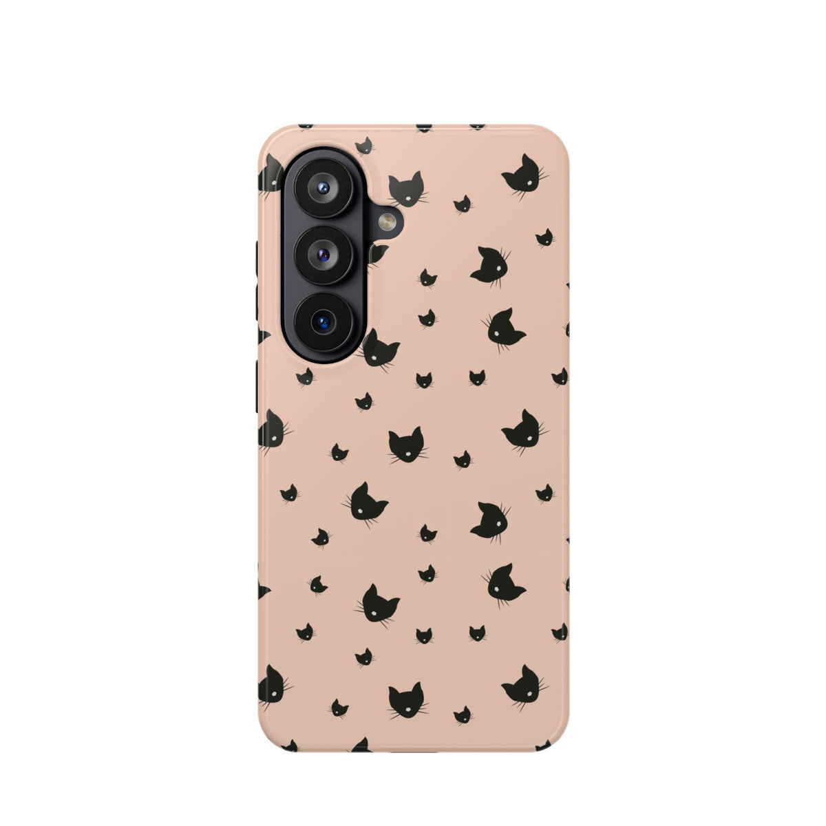Peach Kitty protective phone case for Samsung Galaxy S26, glossy finish