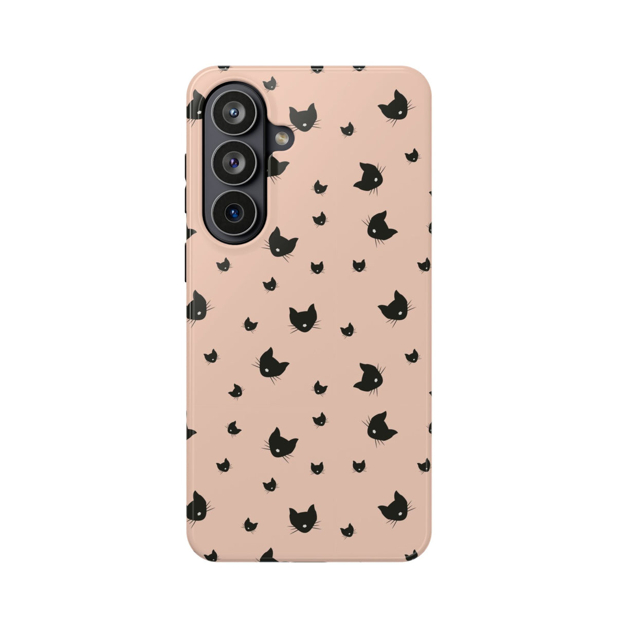 Peach Kitty protective phone case for Samsung Galaxy S26 Plus, glossy finish