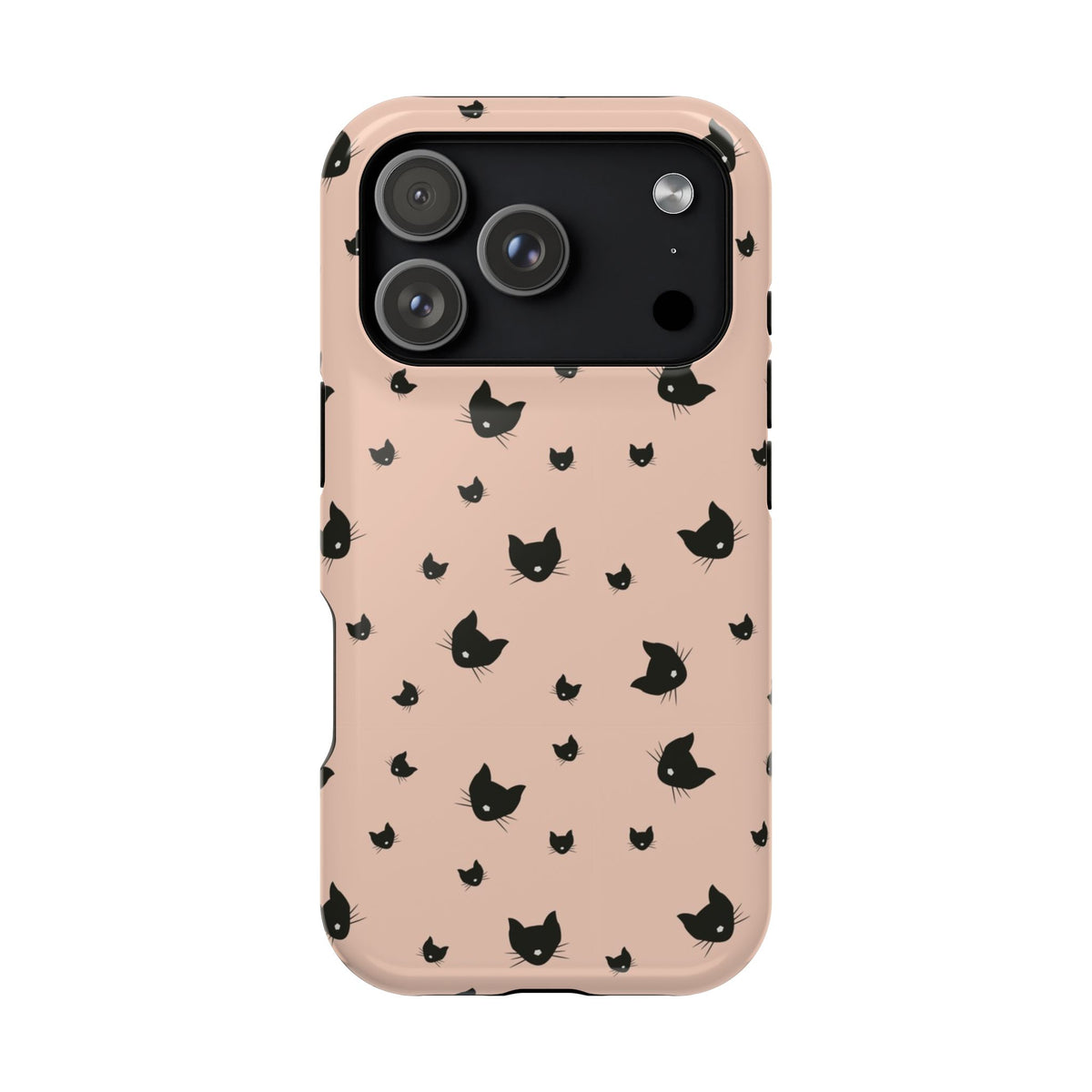 Peach Kitty MagSafe case for iPhone 18 Pro, glossy finish
