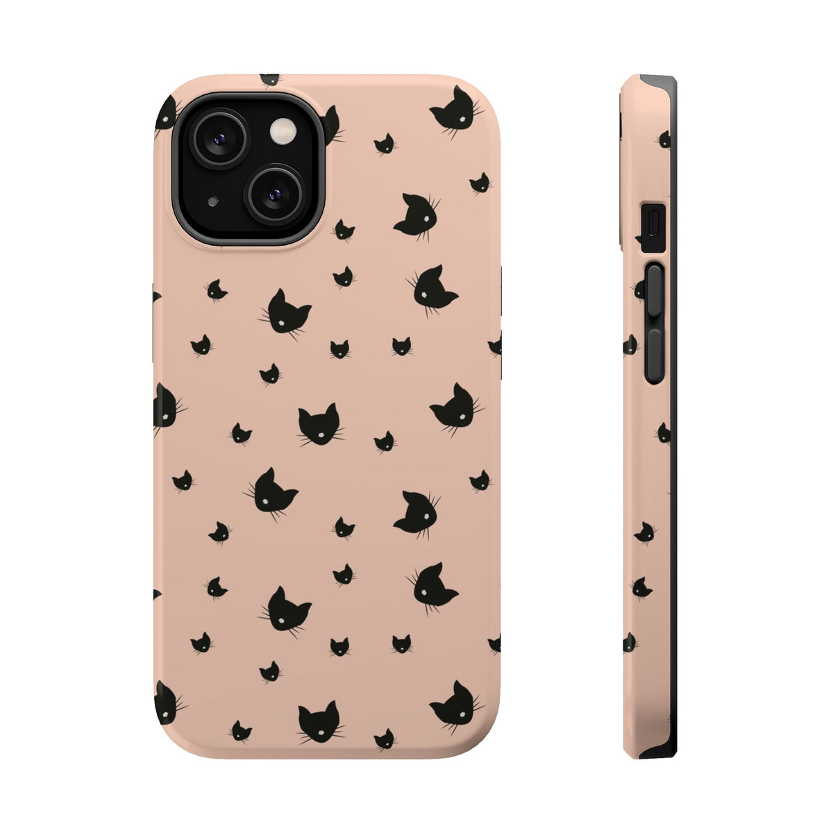 Peach Kitty MagSafe case for iPhone 14, glossy finish