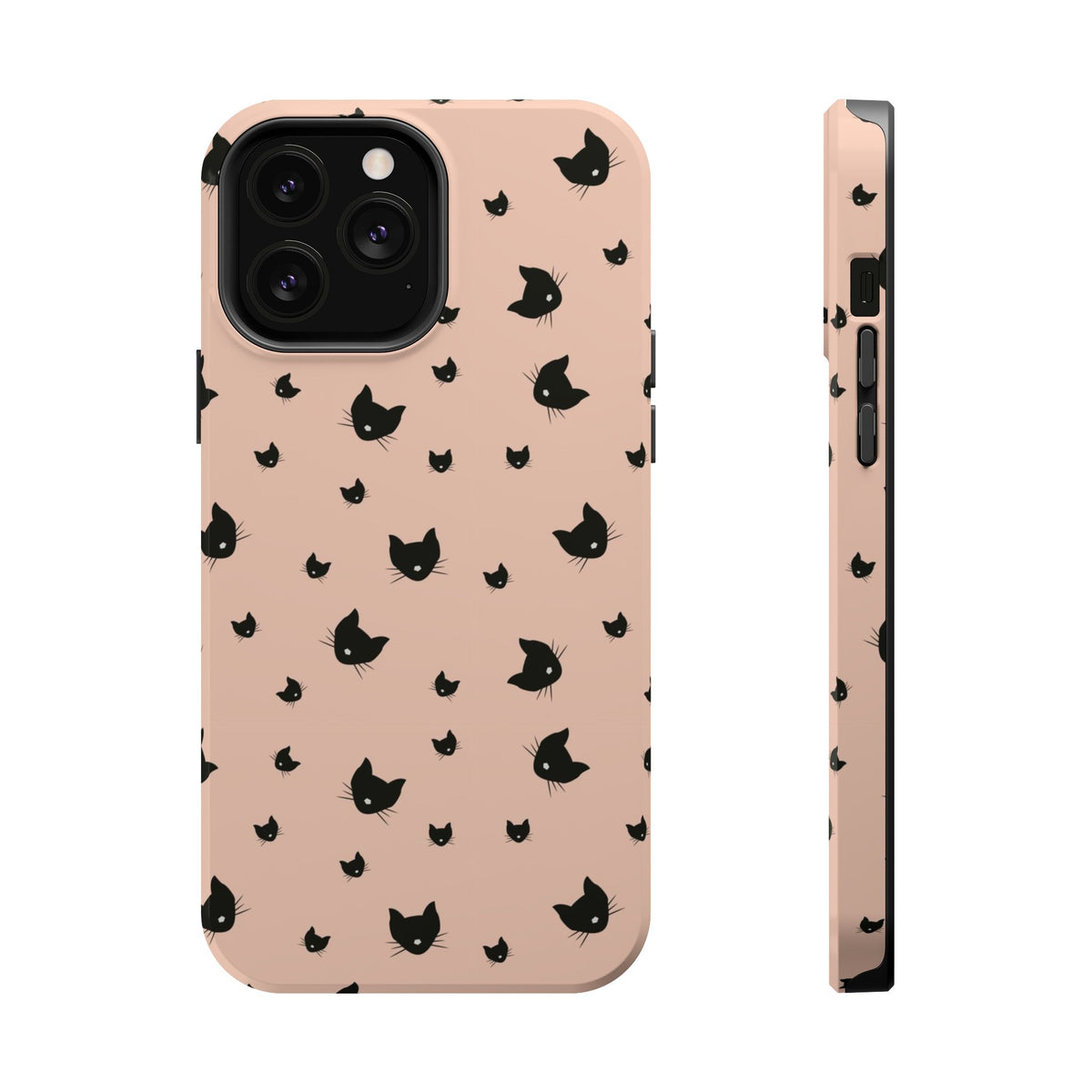 Peach Kitty MagSafe case for iPhone 13 Pro Max, glossy finish