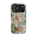 Pearl Magnolia protective phone case for iPhone 18 Pro, glossy finish