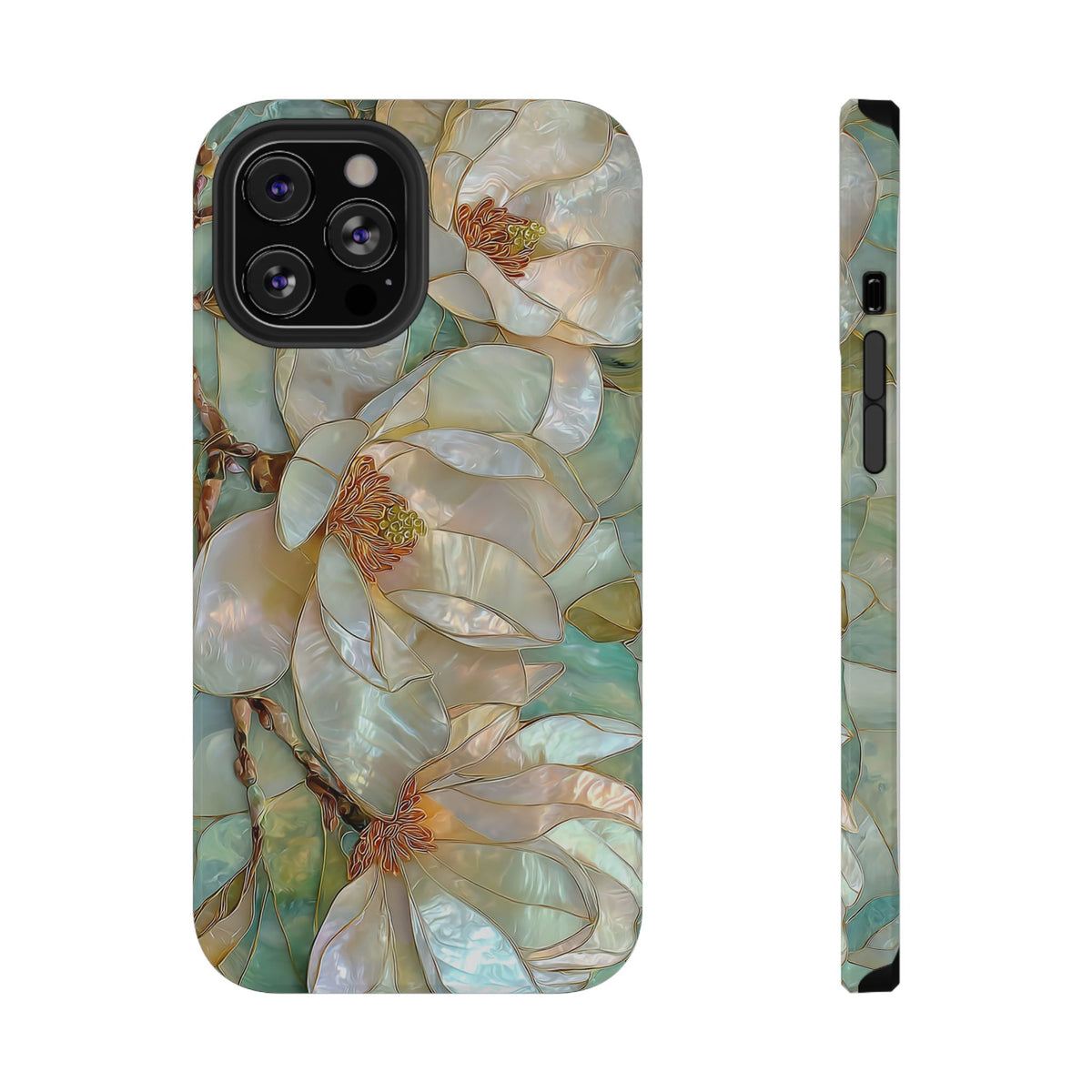 Pearl Magnolia protective phone case for iPhone 12 Pro Max, glossy finish