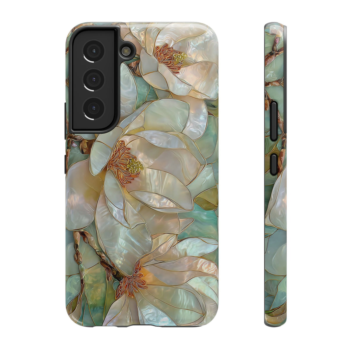 Pearl Magnolia protective phone case for Samsung Galaxy S22, glossy finish