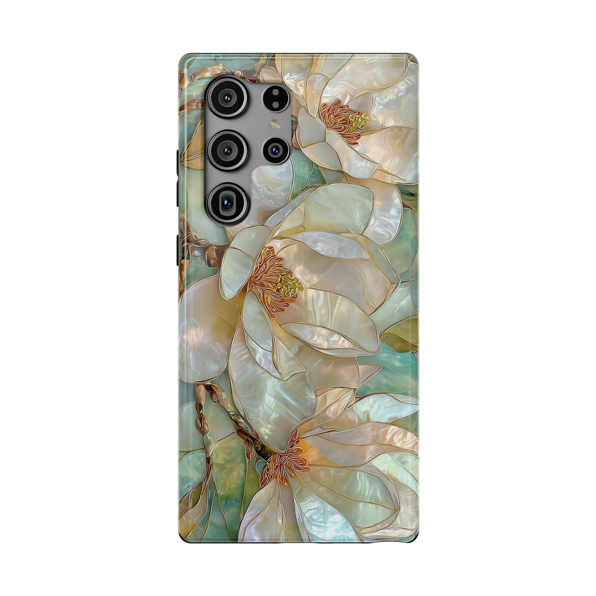 Pearl Magnolia protective phone case for Samsung Galaxy S23 Ultra, glossy finish