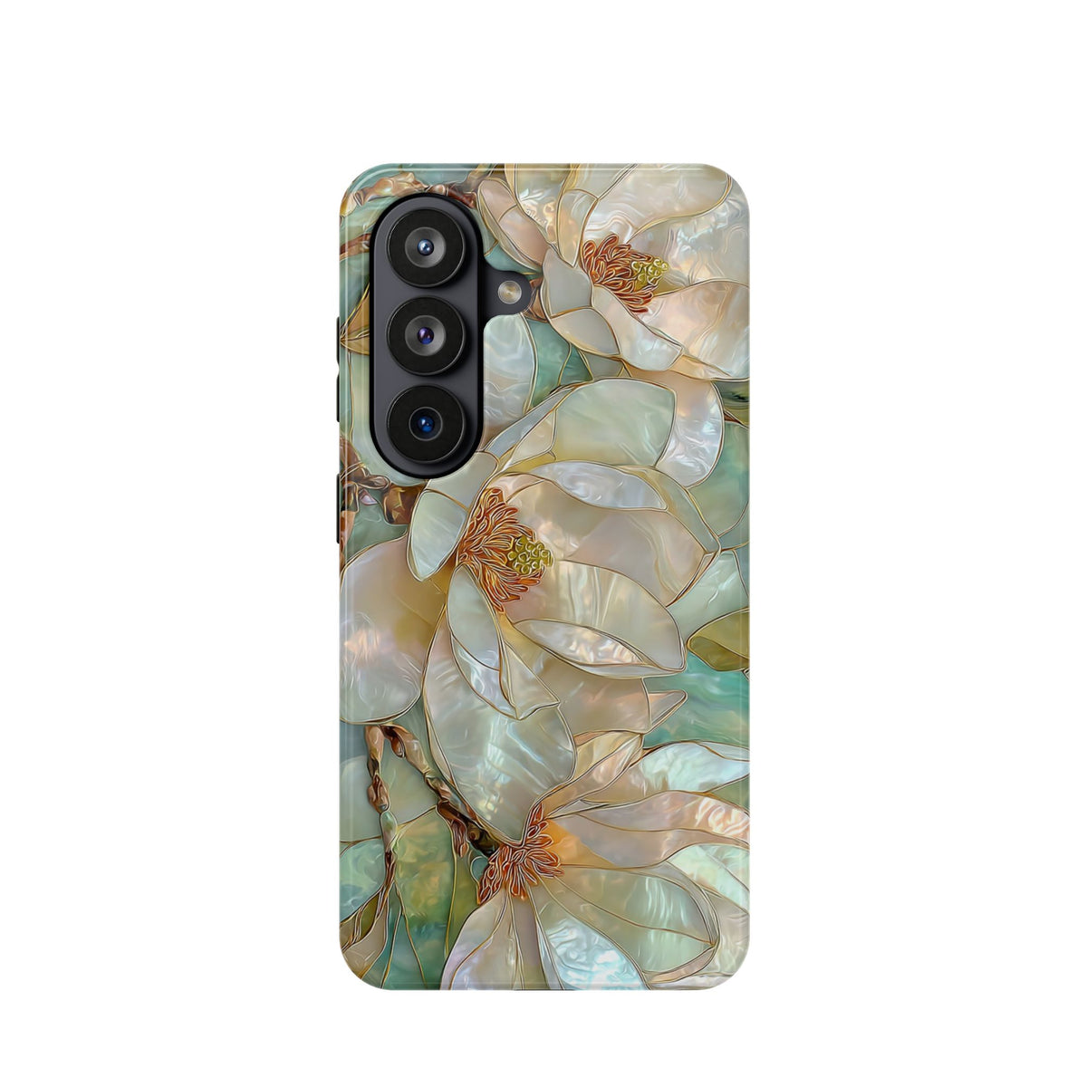 Pearl Magnolia protective phone case for Samsung Galaxy S26, glossy finish