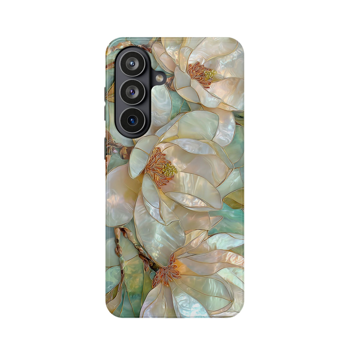 Pearl Magnolia protective phone case for Samsung Galaxy S26 Plus, glossy finish