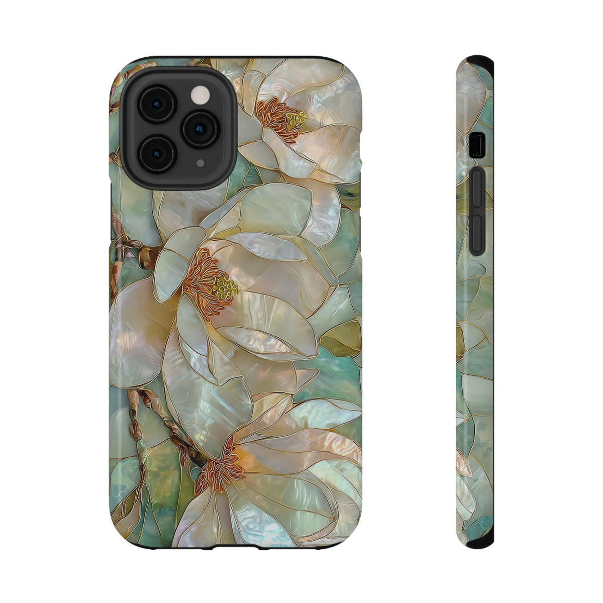 Pearl Magnolia protective phone case for iPhone 11 Pro, glossy finish