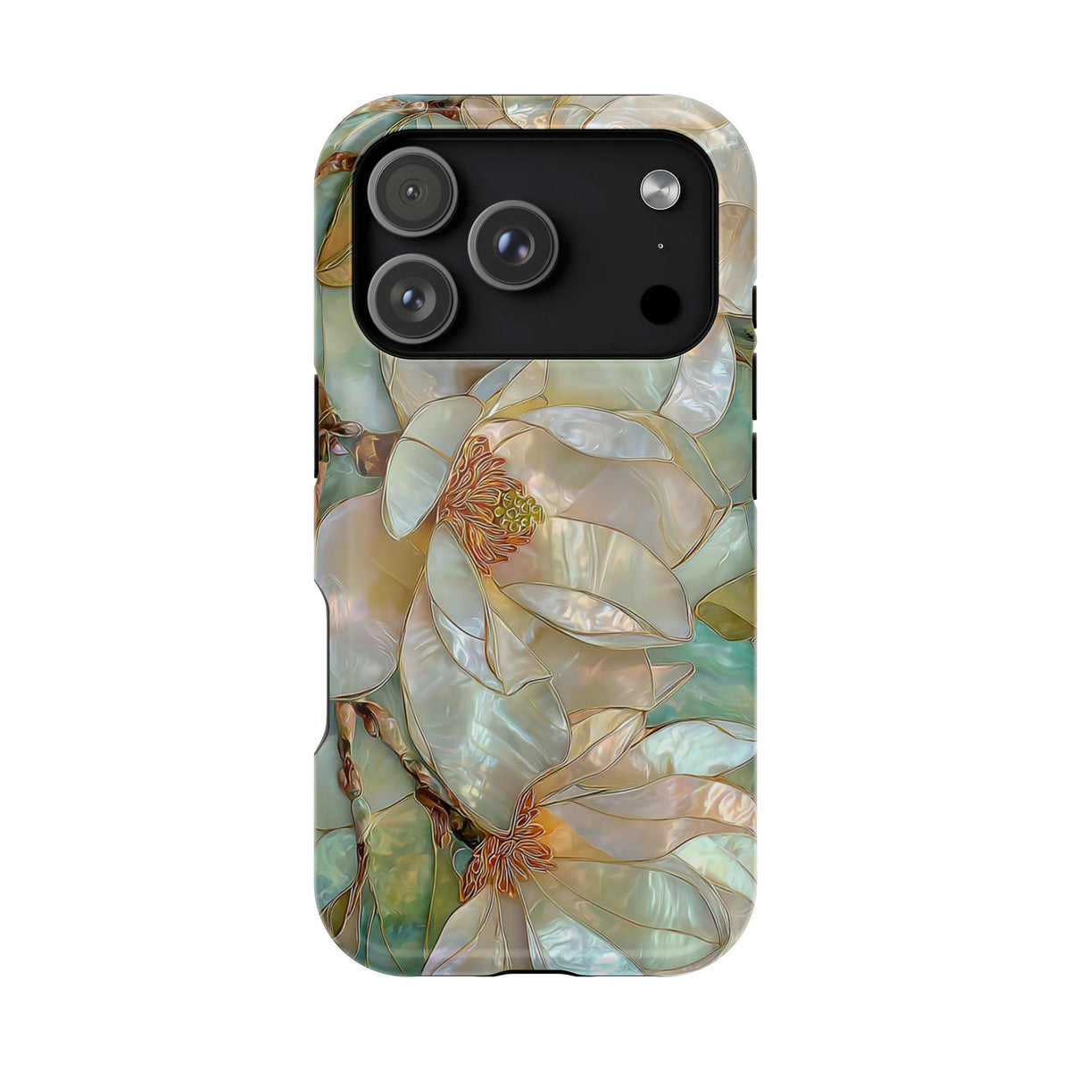 Pearl Magnolia MagSafe case for iPhone 18 Pro, glossy finish