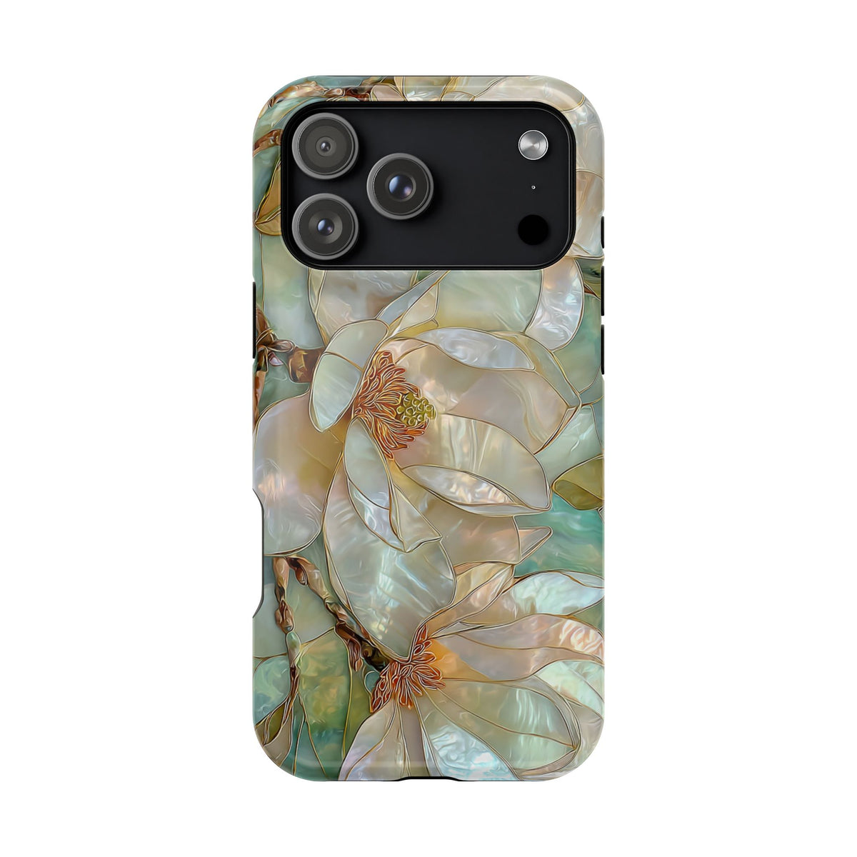 Pearl Magnolia MagSafe case for iPhone 17 Pro Max, glossy finish
