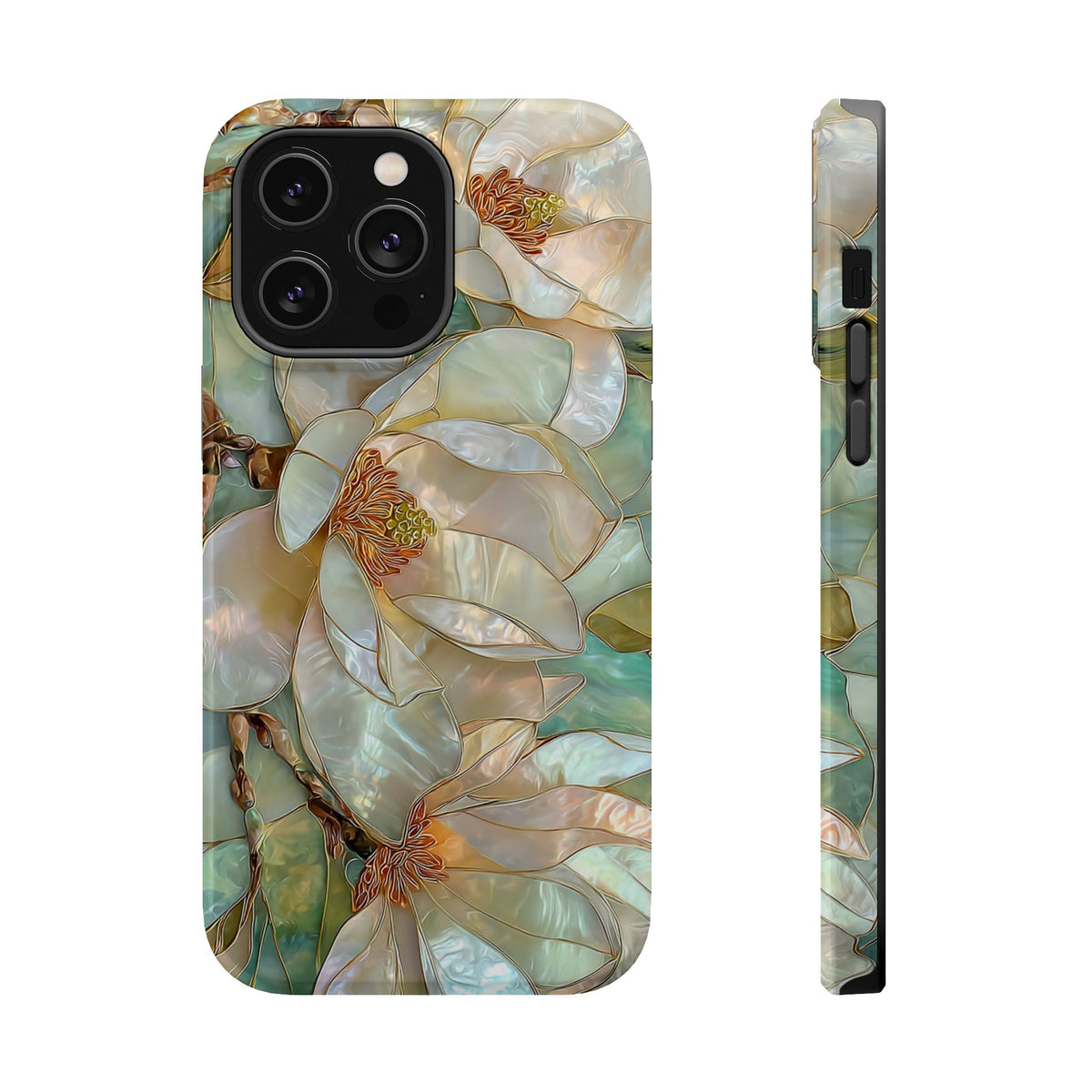 Pearl Magnolia MagSafe case for iPhone 14 Pro Max, glossy finish