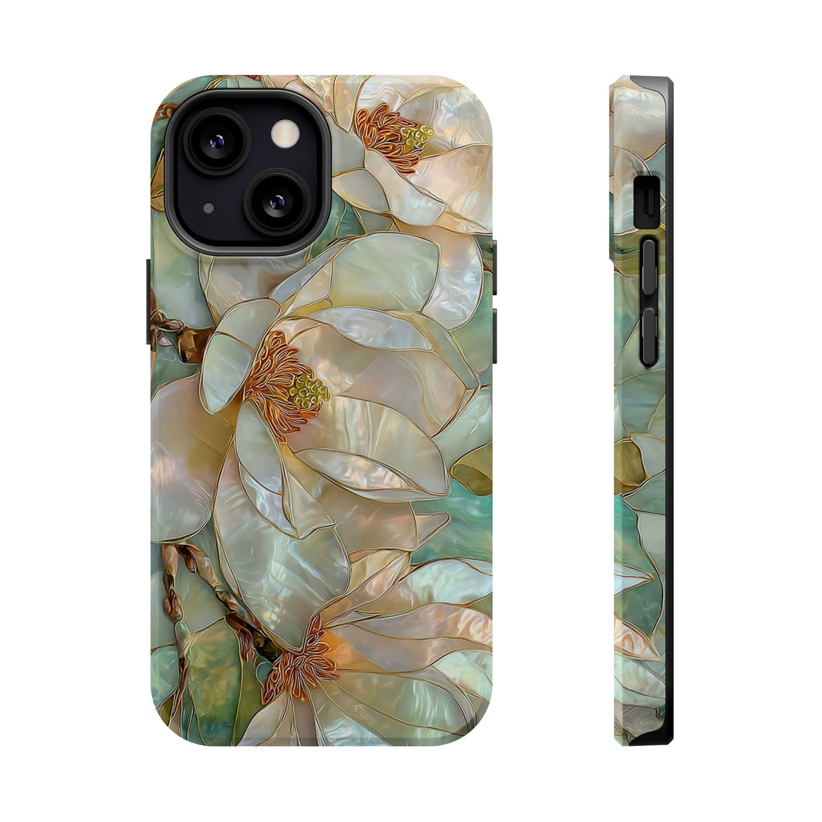 Pearl Magnolia MagSafe case for iPhone 13 Mini, glossy finish