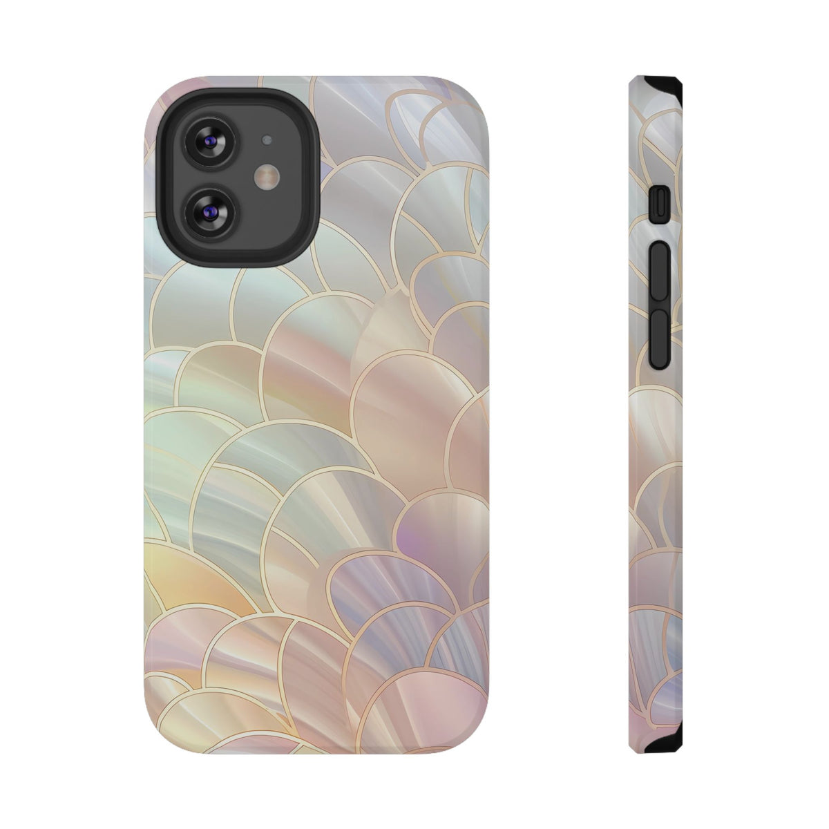 Pearl Scale protective phone case for iPhone 12 Mini, glossy finish