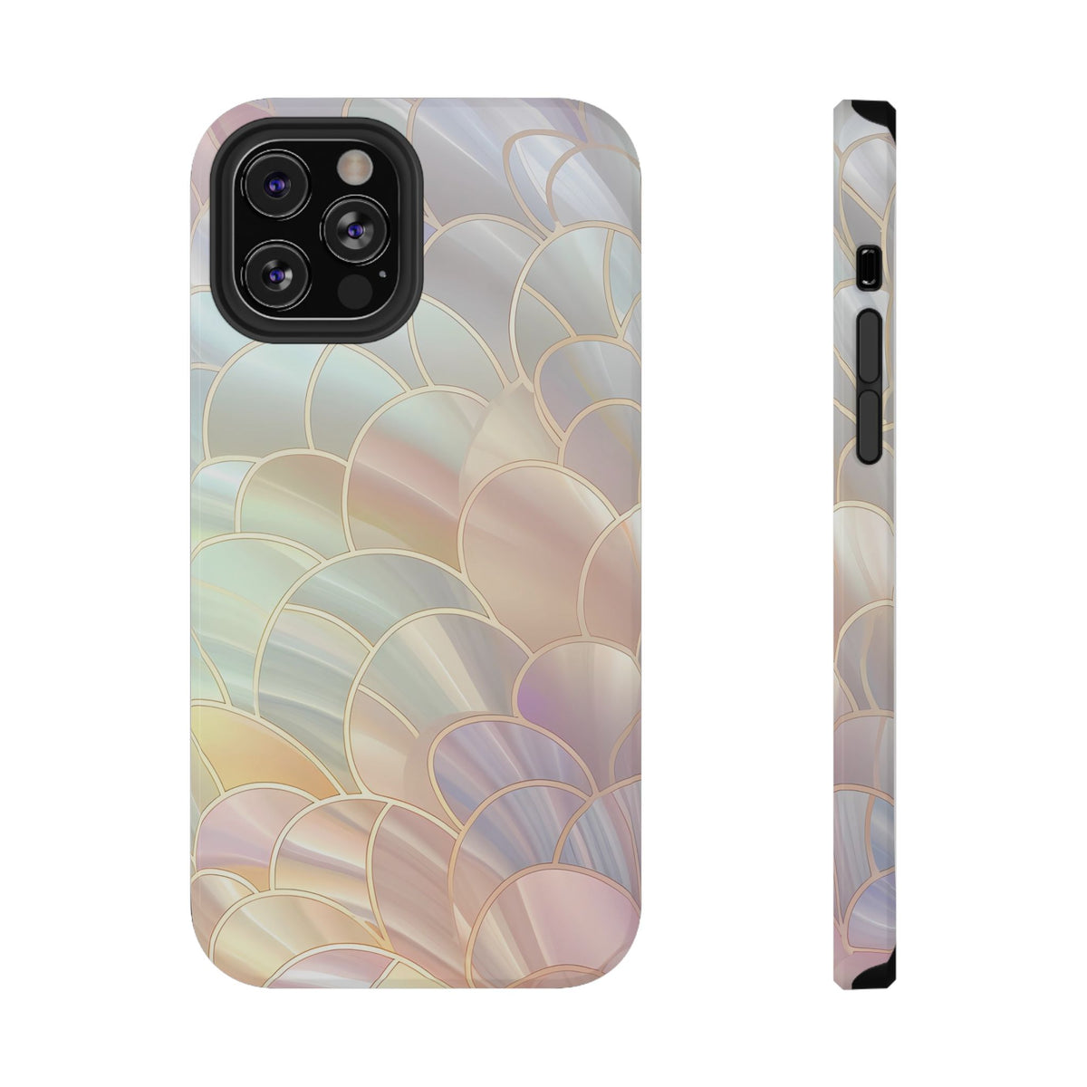 Pearl Scale protective phone case for iPhone 12 Pro, glossy finish