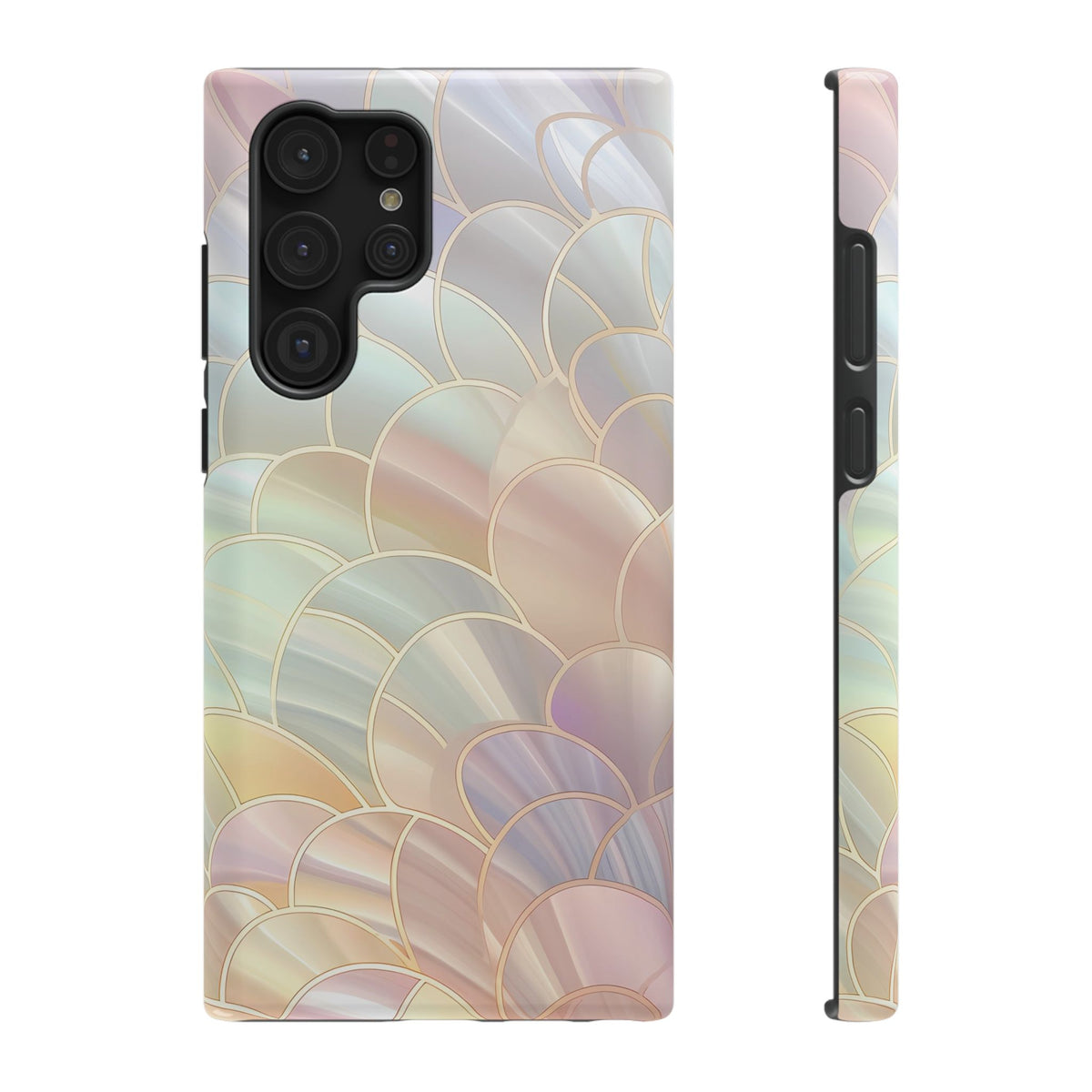 Pearl Scale protective phone case for Samsung Galaxy S22 Ultra, glossy finish
