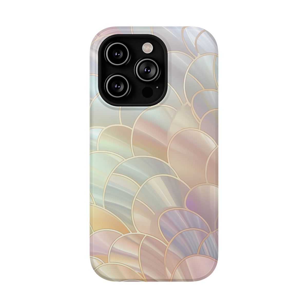 Pearl Scale protective phone case for iPhone 14 Pro, glossy finish