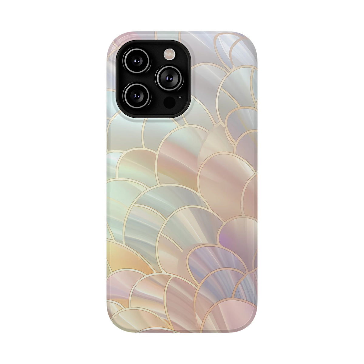 Pearl Scale protective phone case for iPhone 14 Pro Max, glossy finish