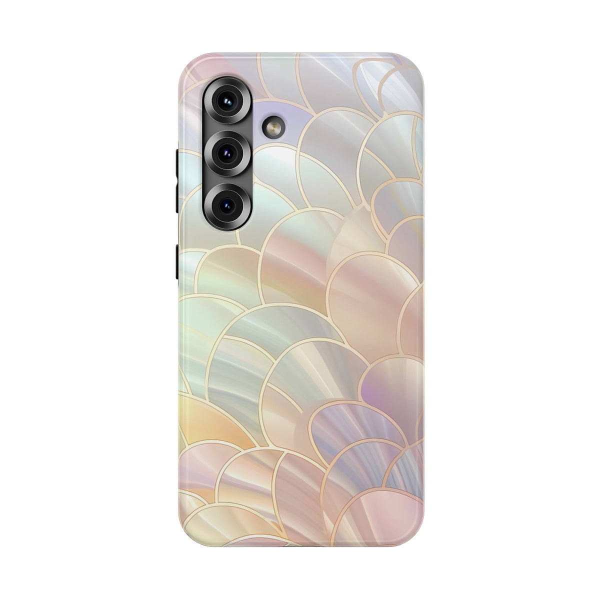 Pearl Scale protective phone case for Samsung Galaxy S25, glossy finish