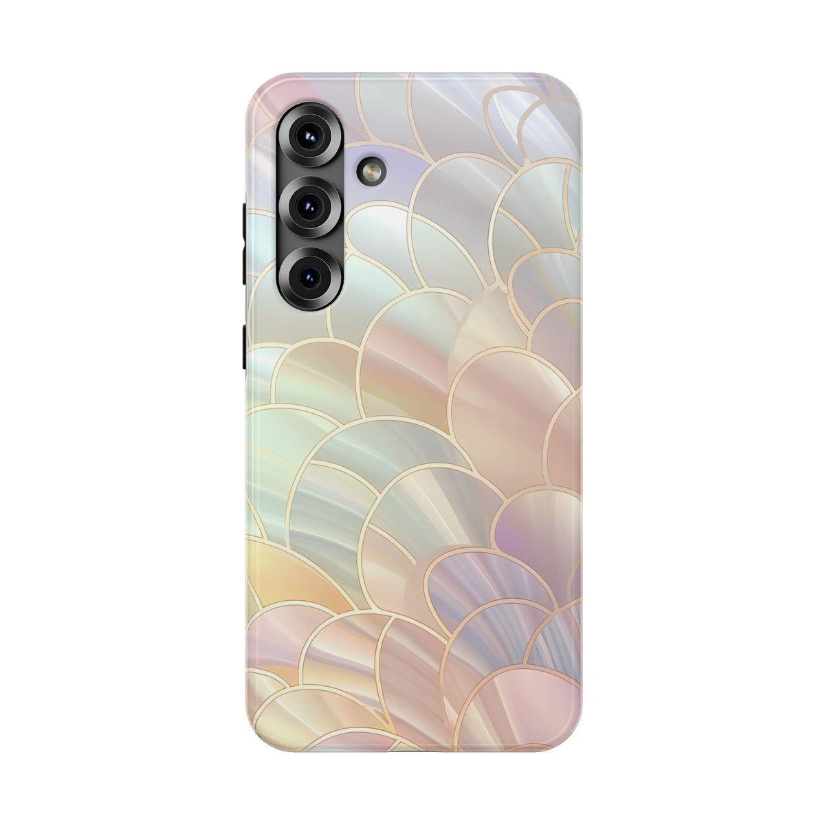 Pearl Scale protective phone case for Samsung Galaxy S25 Plus, glossy finish