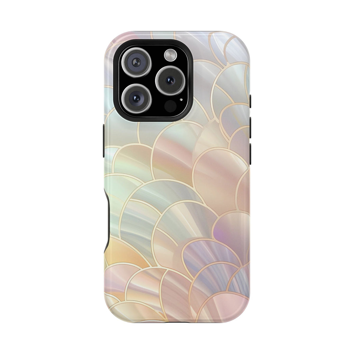 Pearl Scale MagSafe case for iPhone 16 Pro, glossy finish