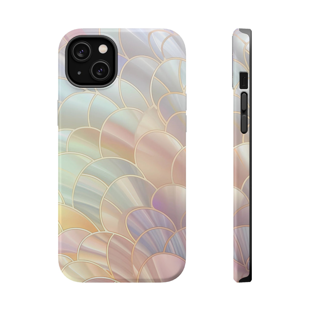Pearl Scale MagSafe case for iPhone 14 Plus, glossy finish