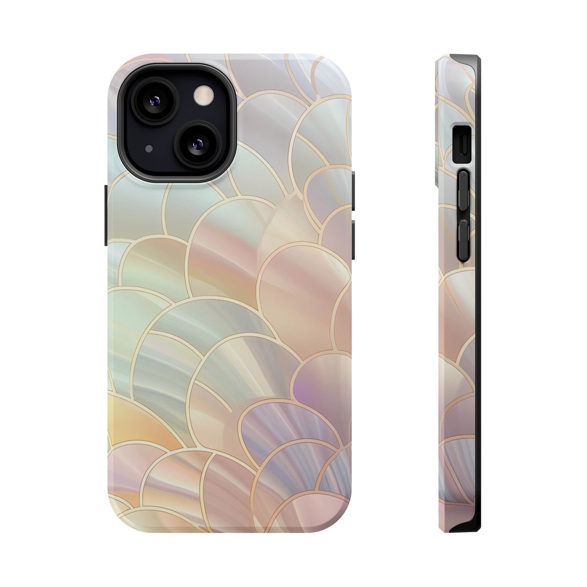 Pearl Scale MagSafe case for iPhone 13 Mini, glossy finish