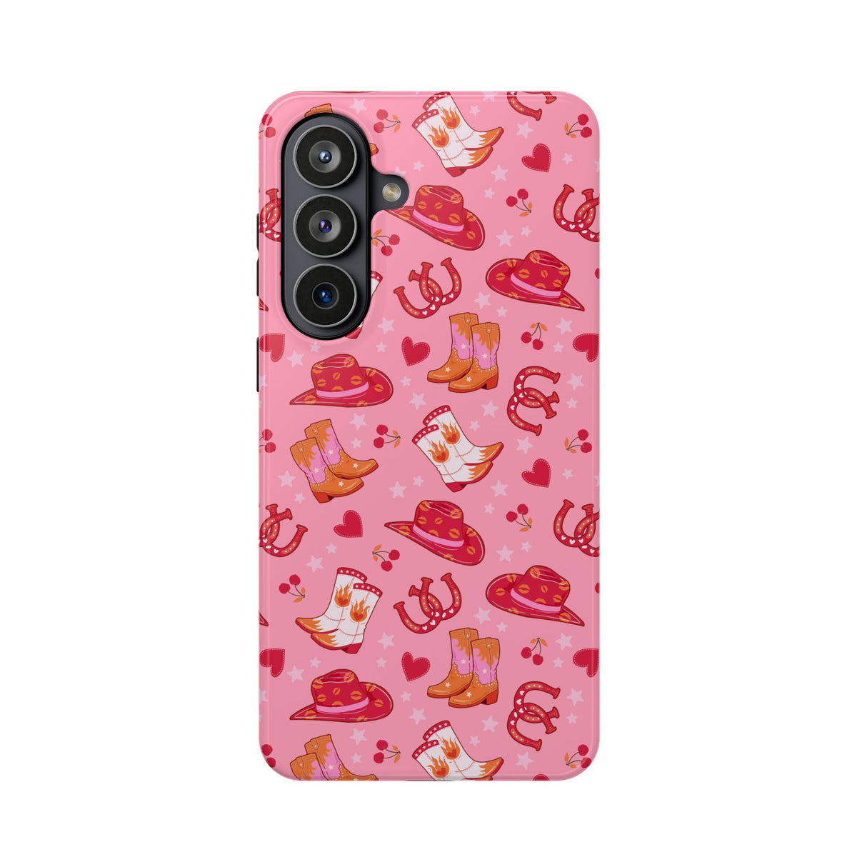 Pink Cowgirl protective phone case for Samsung Galaxy S26 Plus, glossy finish