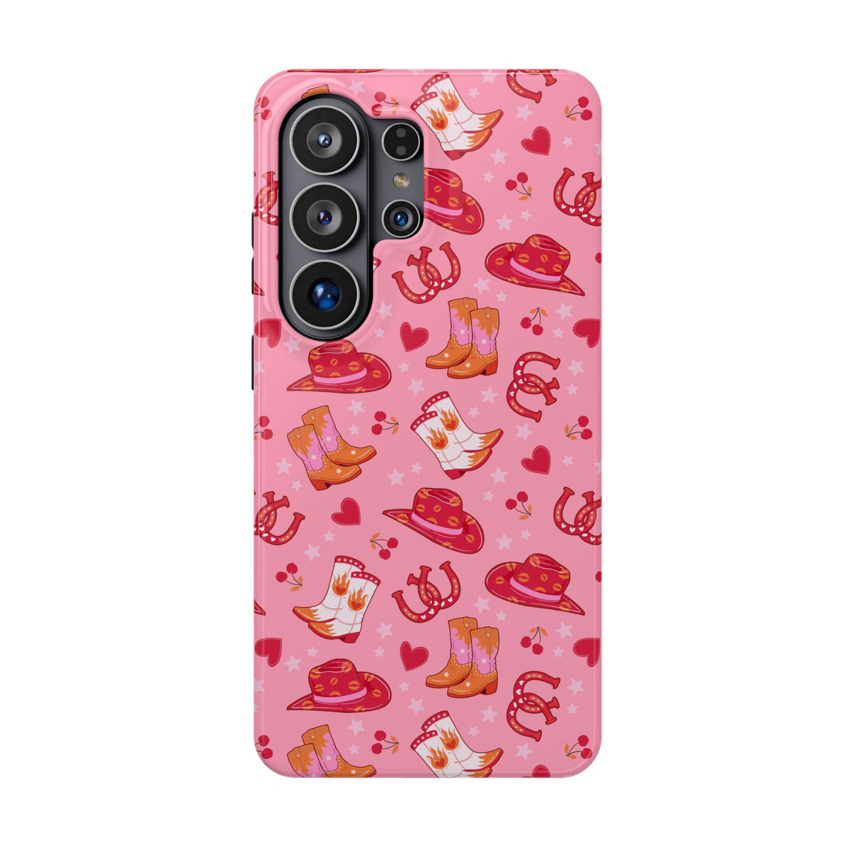 Pink Cowgirl protective phone case for Samsung Galaxy S26 Ultra, glossy finish