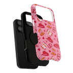 Pink Cowgirl protective phone case, close-up of the dual-layer construction